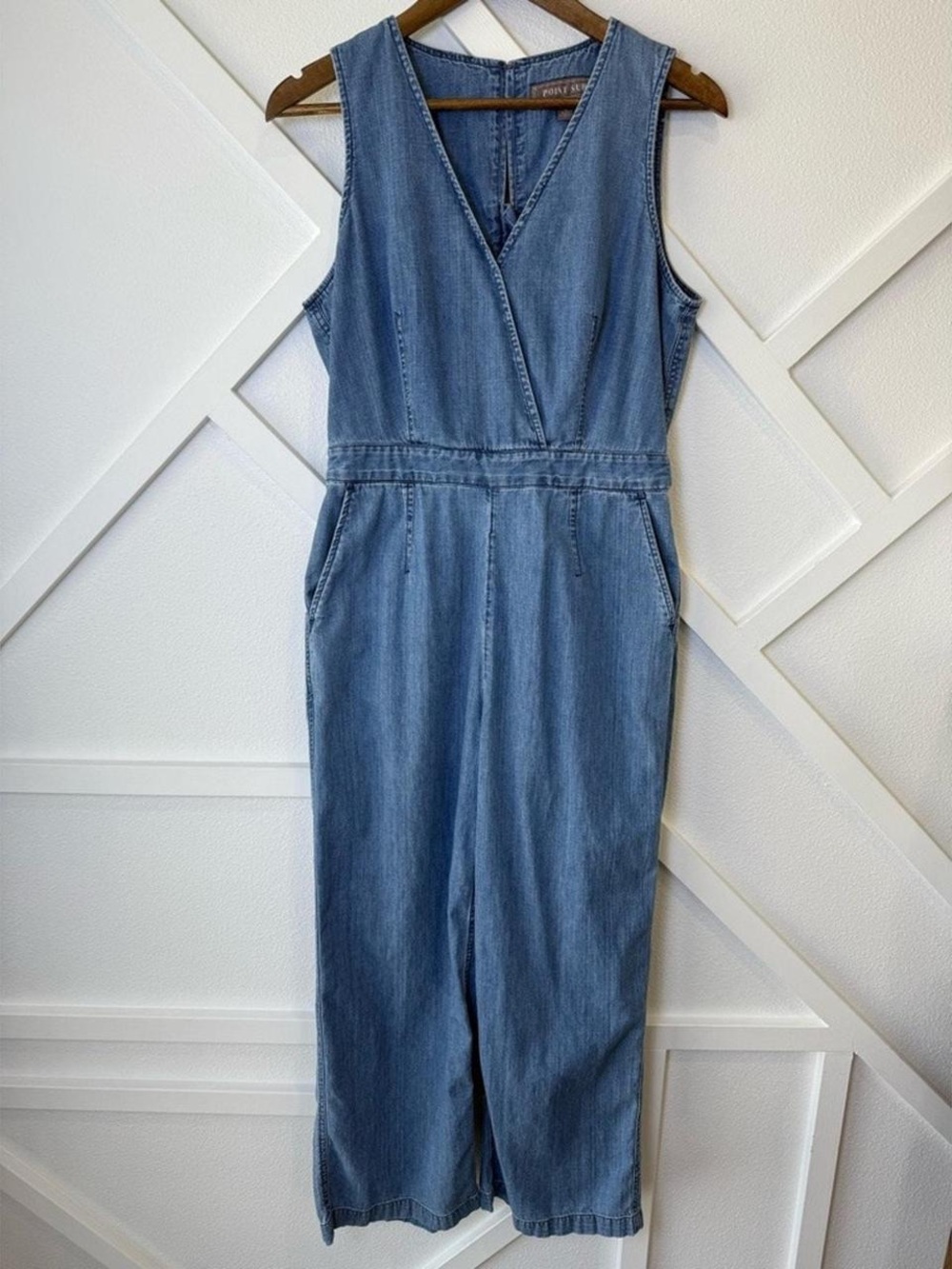 J CrewDenim V‑NeckOne‑Piece Jumpsuit size 6